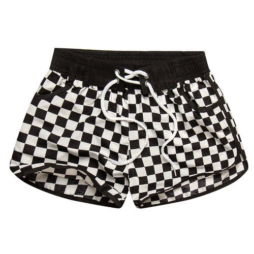 Women Black White Short