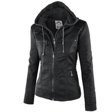 Load image into Gallery viewer, Leather Jacket Women Casual