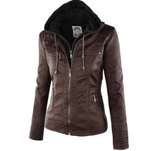 Load image into Gallery viewer, Leather Jacket Women Casual