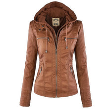 Load image into Gallery viewer, Leather Jacket Women Casual