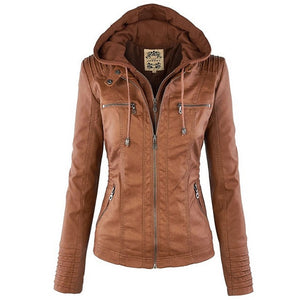 Leather Jacket Women Casual