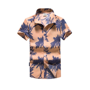 Mens Short Sleeve Hawaiian Shirt Beach