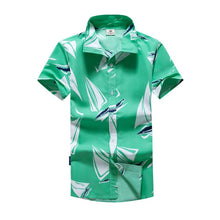 Load image into Gallery viewer, Mens Short Sleeve Hawaiian Shirt Beach