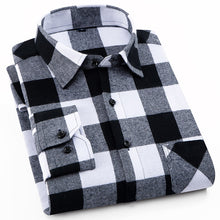 Load image into Gallery viewer, Cotton Casual Plaid Shirts Pocket Long Sleeve Slim Fit