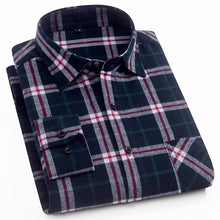 Load image into Gallery viewer, Cotton Casual Plaid Shirts Pocket Long Sleeve Slim Fit