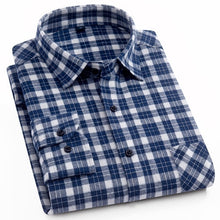 Load image into Gallery viewer, Cotton Casual Plaid Shirts Pocket Long Sleeve Slim Fit