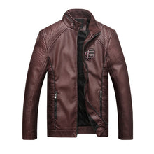 Load image into Gallery viewer, Bolubao Men Leather Suede Jacket