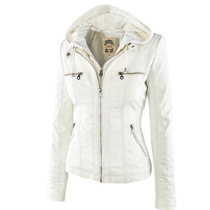 Faux Leather Jacket Women's