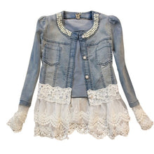 Load image into Gallery viewer, Lace Jackets Jeans Women