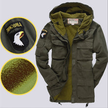 Load image into Gallery viewer, U.S. ARMY 101ST AIRBORNE  Hooded Jacket Thick Trench Coat