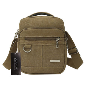 Men Canvas Zipper Shoulder Bag