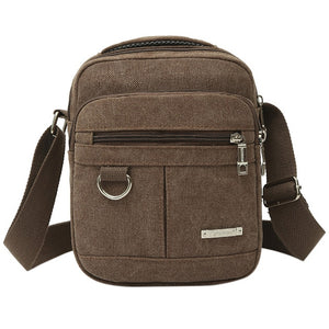 Men Canvas Zipper Shoulder Bag