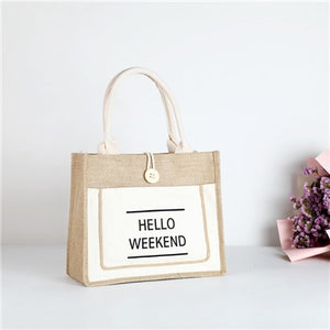 Women Linen Shopping Bag