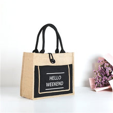 Load image into Gallery viewer, Women Linen Shopping Bag