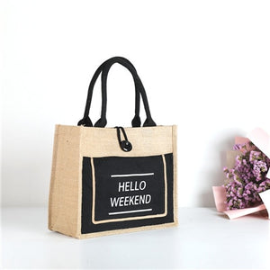 Women Linen Shopping Bag