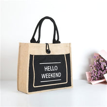 Load image into Gallery viewer, Women Linen Shopping Bag