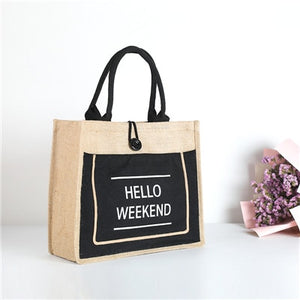 Women Linen Shopping Bag