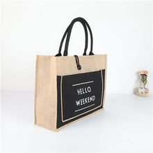 Load image into Gallery viewer, Women Linen Shopping Bag