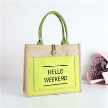 Load image into Gallery viewer, Women Linen Shopping Bag