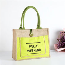 Load image into Gallery viewer, Women Linen Shopping Bag