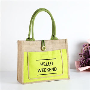 Women Linen Shopping Bag