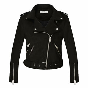 Suede Faux Leather Jackets Women