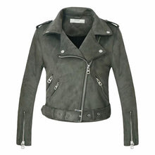 Load image into Gallery viewer, Suede Faux Leather Jackets Women