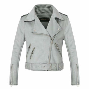 Suede Faux Leather Jackets Women