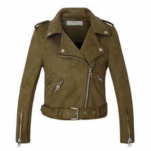 Load image into Gallery viewer, Suede Faux Leather Jackets Women