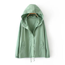 Load image into Gallery viewer, Drawstring Hooded Women Jacket