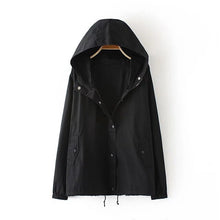 Load image into Gallery viewer, Drawstring Hooded Women Jacket