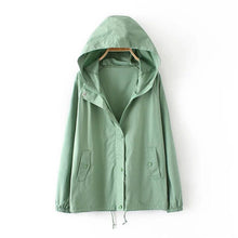 Load image into Gallery viewer, Drawstring Hooded Women Jacket