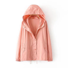 Load image into Gallery viewer, Drawstring Hooded Women Jacket