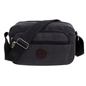 Men Canvas Zipper Shoulder Bag