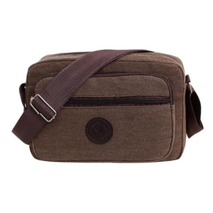 Men Canvas Zipper Shoulder Bag