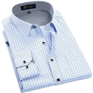 Men's Classic Plaid Checkered Dress Shirt