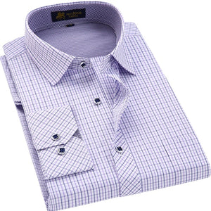 Men's Classic Plaid Checkered Dress Shirt