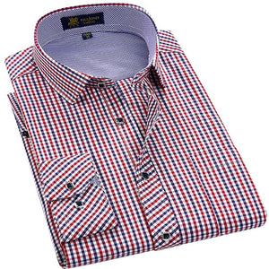 Men's Classic Plaid Checkered Dress Shirt