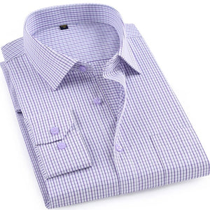 Men's Classic Plaid Checkered Dress Shirt