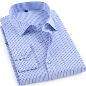 Men's Classic Plaid Checkered Dress Shirt