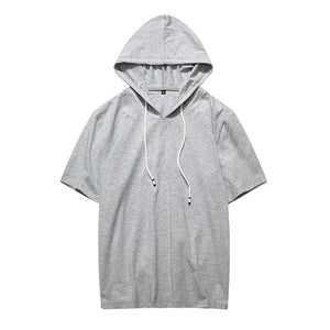 Short Sleeve Hooded Clothing Men