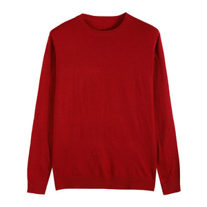 Slim Fit Pullover Wool Cashmere Sweater Men