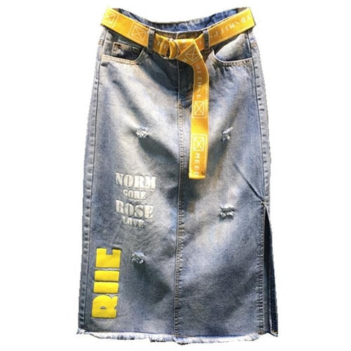 Women Pencil Jeans Skirt