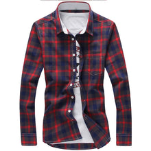 Load image into Gallery viewer, Plaid Shirts Men Checkered Shirt