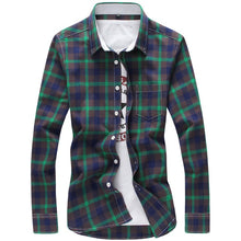 Load image into Gallery viewer, Plaid Shirts Men Checkered Shirt