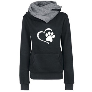 Cat Dow Paw Hoodies Women Sweatshirt