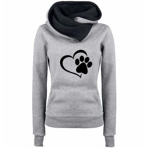 Cat Dow Paw Hoodies Women Sweatshirt