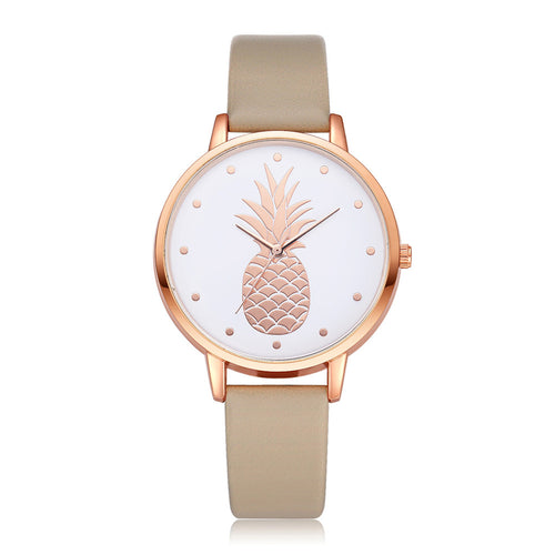 Pineapple Pattern Casual Quartz Women Watch