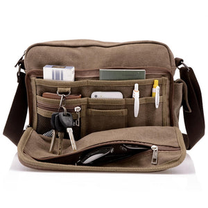 Men Casual Canvas Bag Men's Crossbody Bags