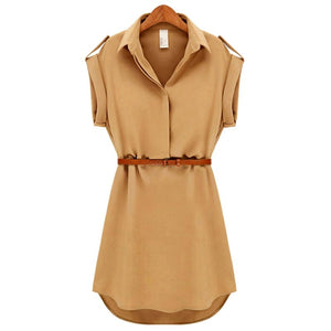 Women's Short Sleeve Stretch Chiffon Casual